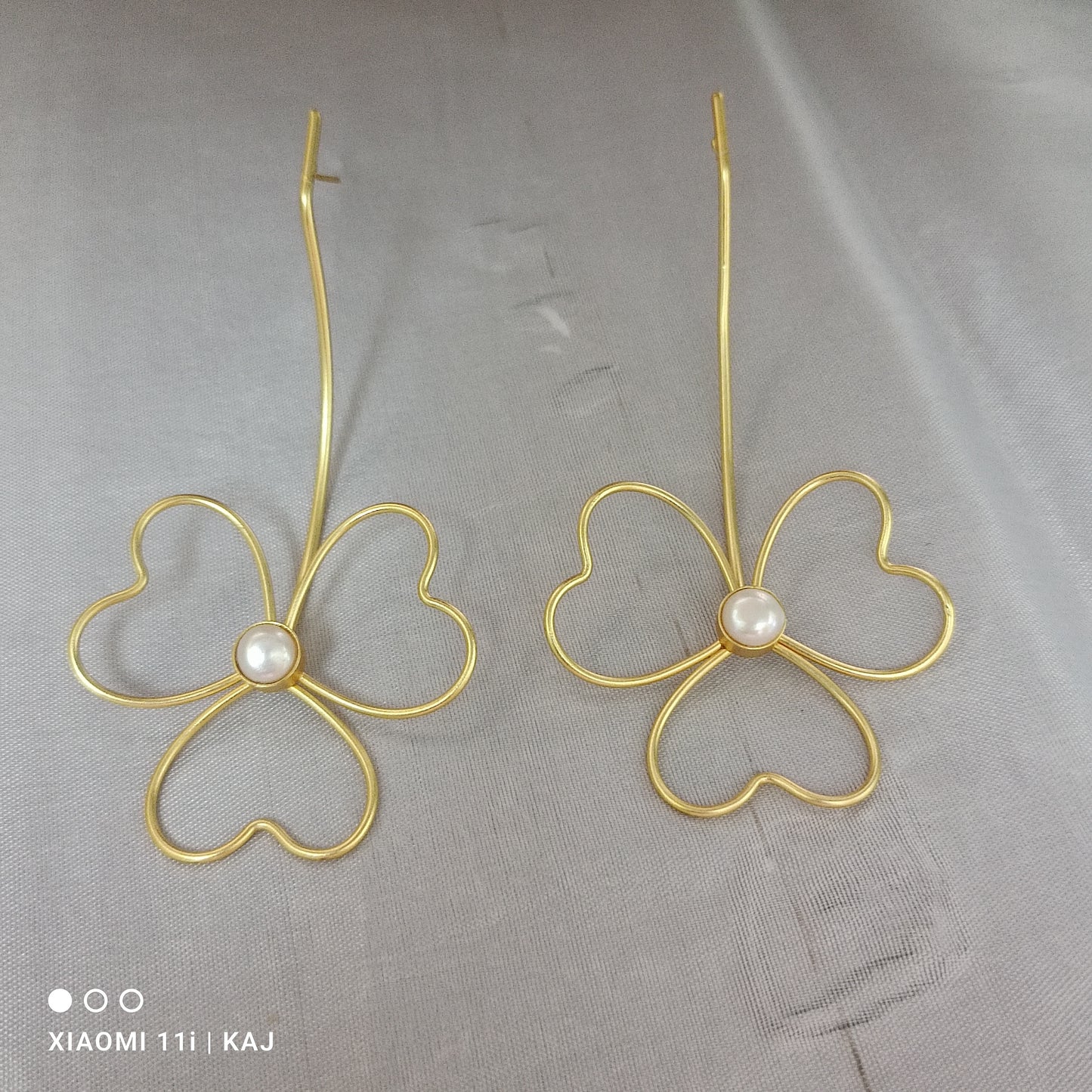 Long brass studs