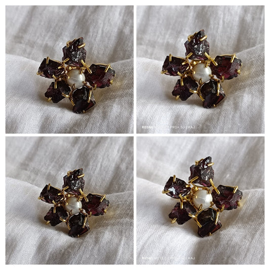 Semi precious stones ring