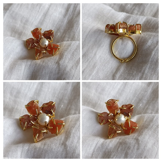 Semi precious stones ring