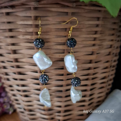 Tumble stone earrings
