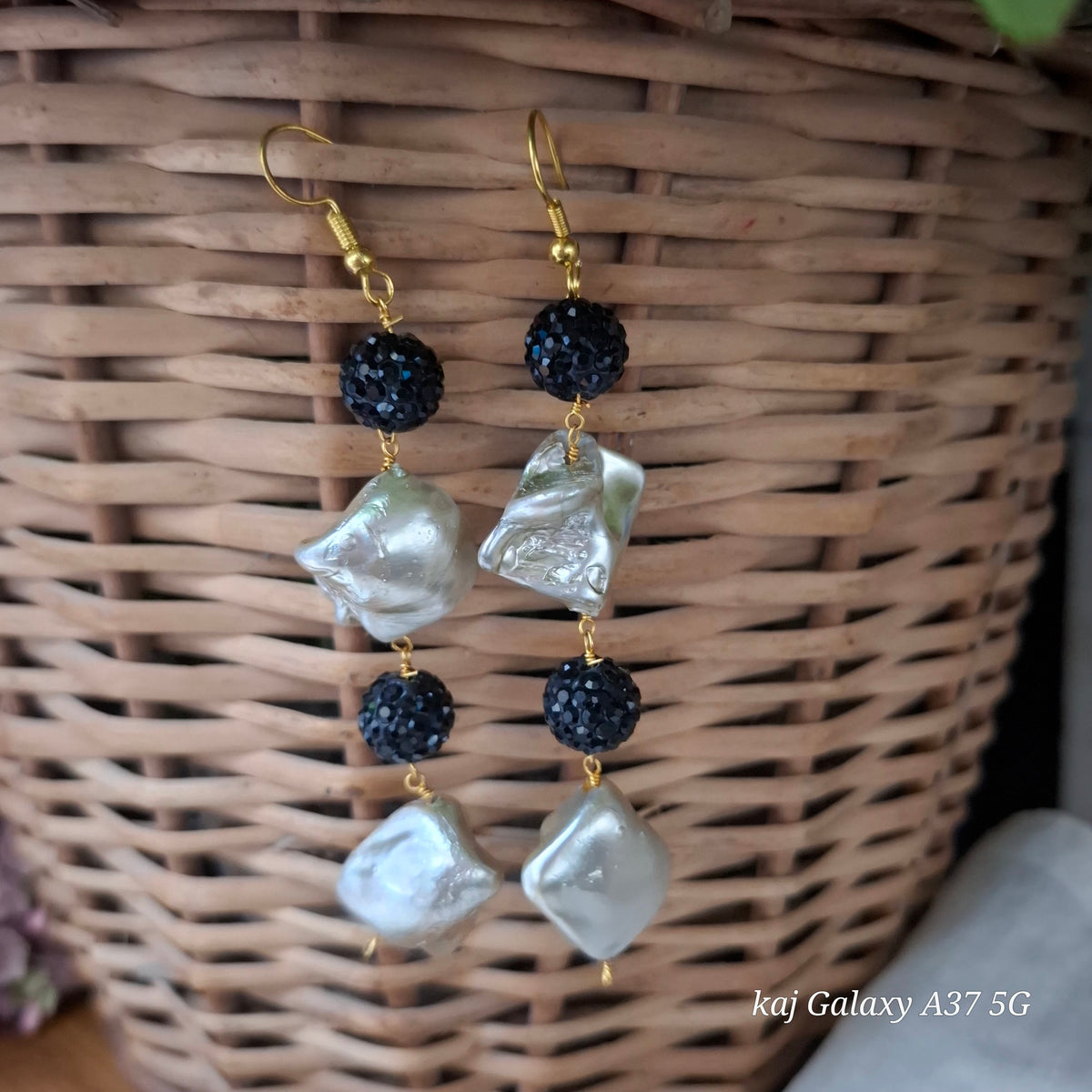 Tumble stone earrings