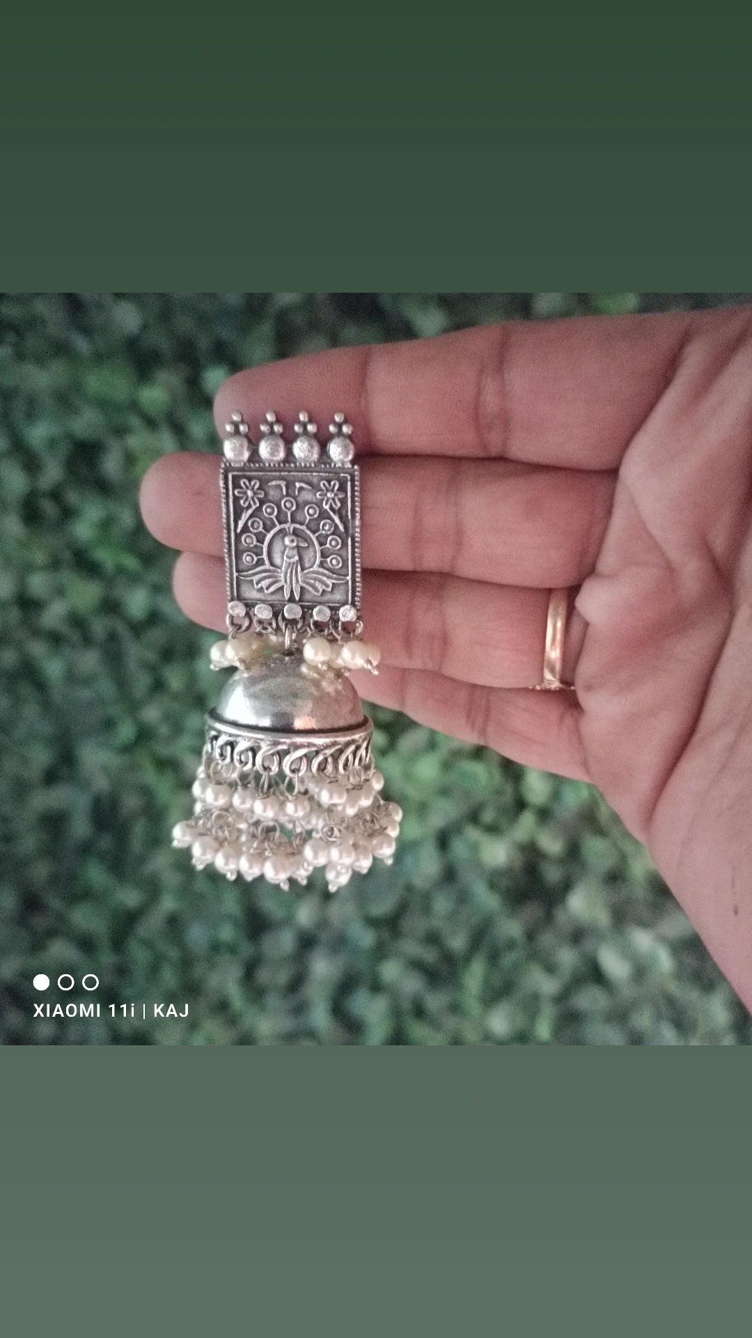 Oxidised earrings