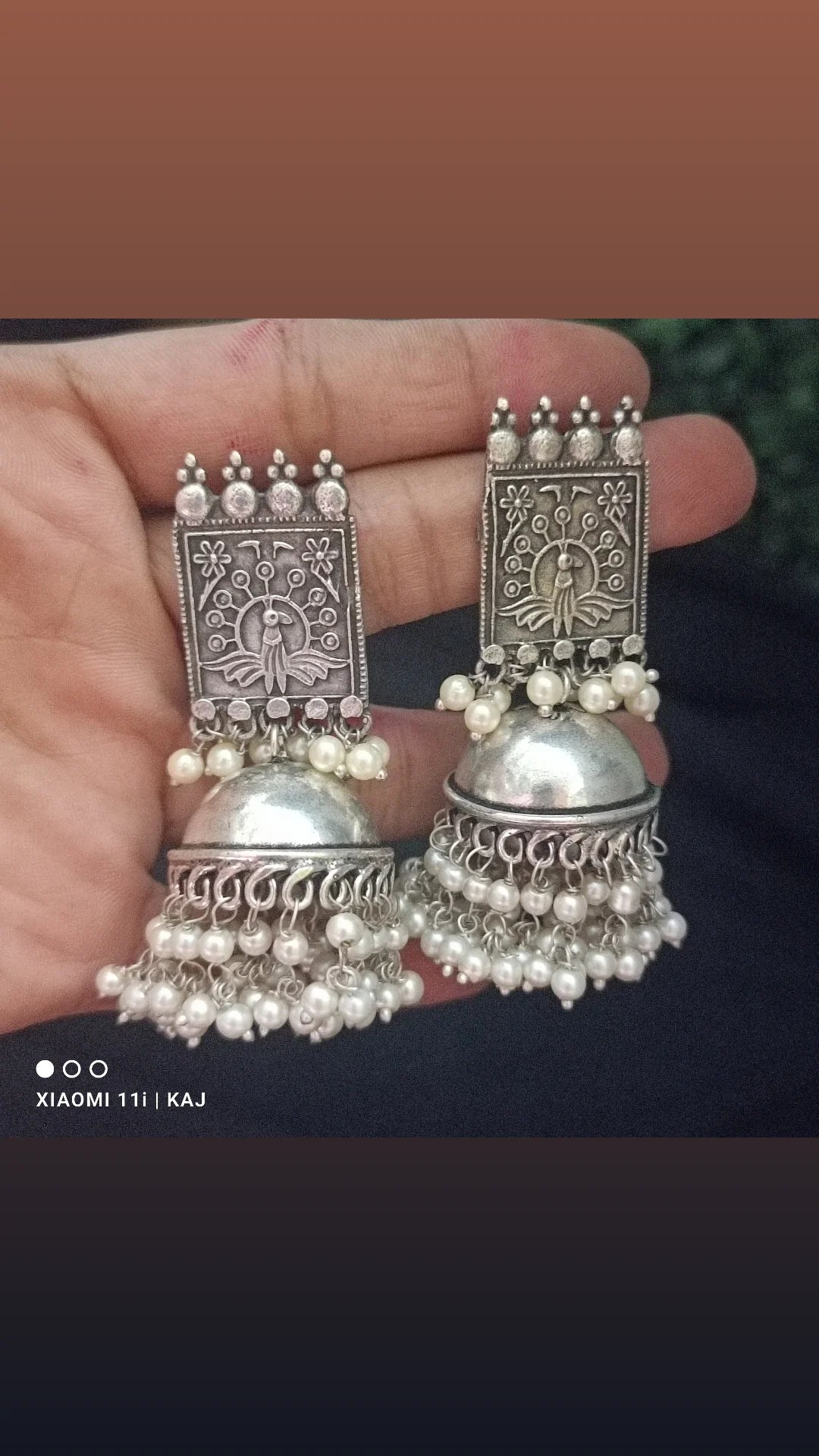 Oxidised earrings