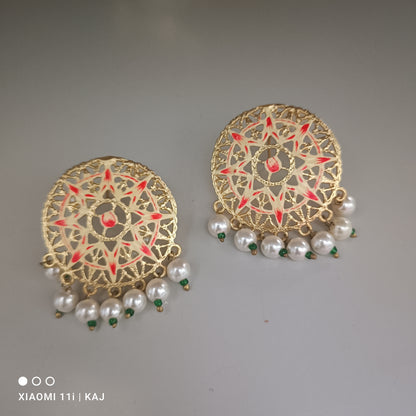 Meenakari earrings studs