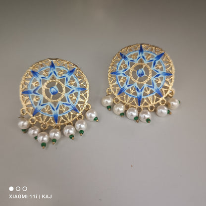 Meenakari earrings studs