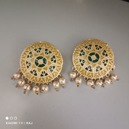 Meenakari earrings studs