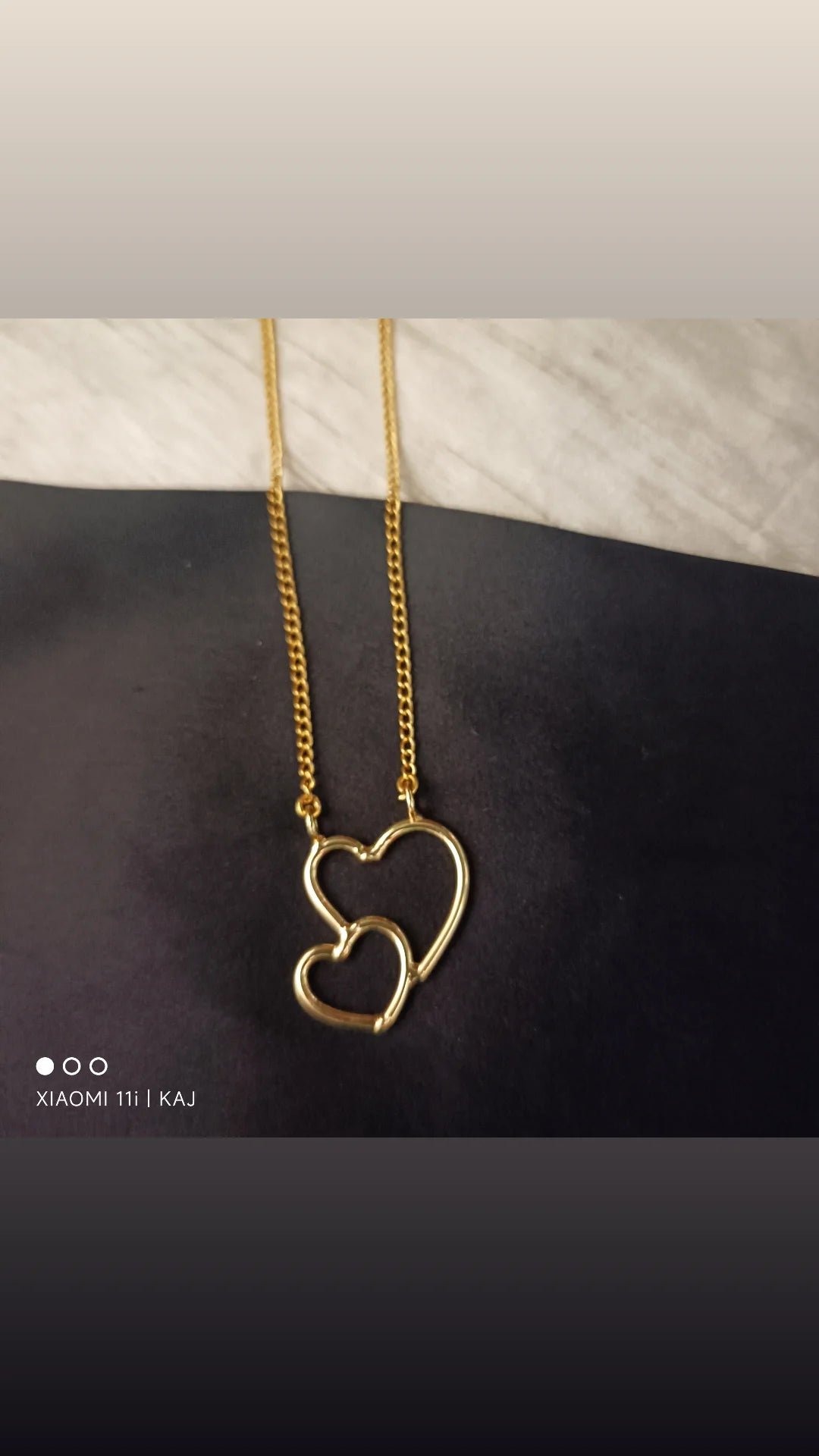 Heart shape pendant with studs combo set