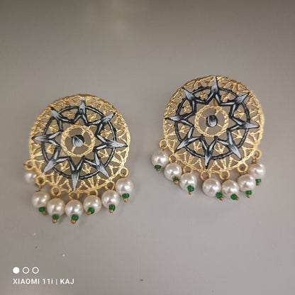 Meenakari earrings studs