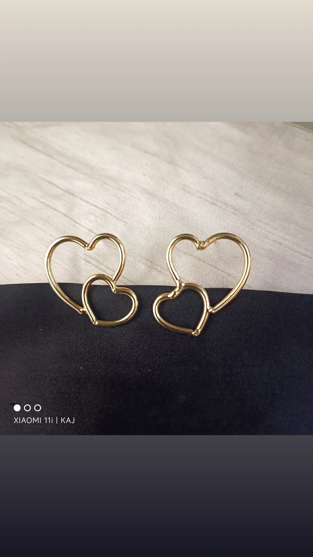 Heart shape pendant with studs combo set