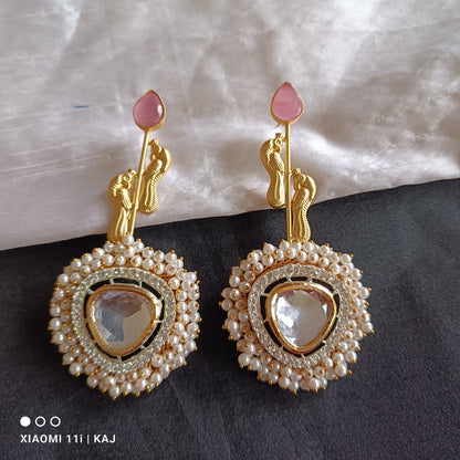 Handmade brass base long studs