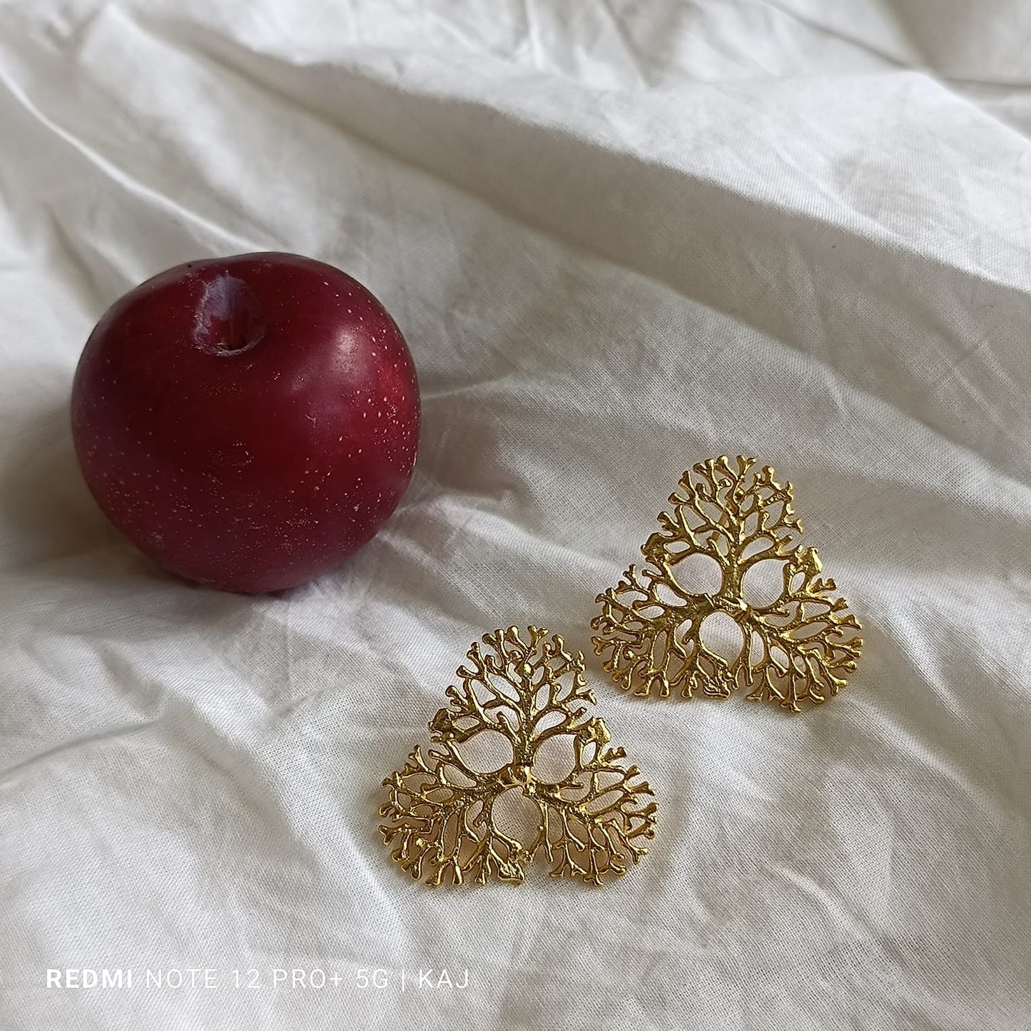 Handmade brass base tree studs