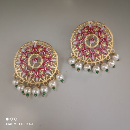 Meenakari earrings studs