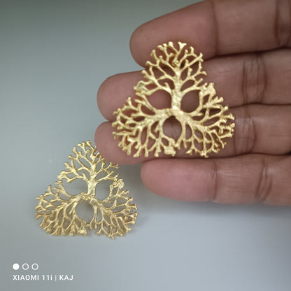 Handmade brass base tree studs