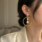 Real baroque pearl's earrings