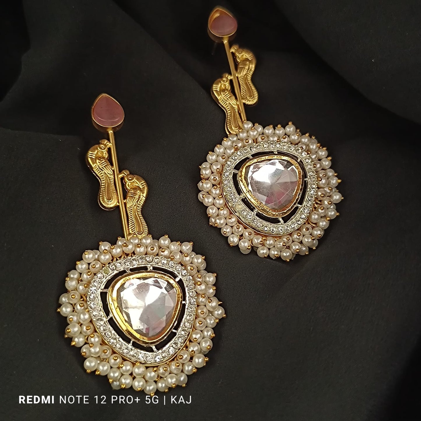 Handmade brass base long studs