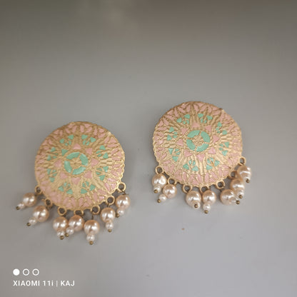 Meenakari earrings studs