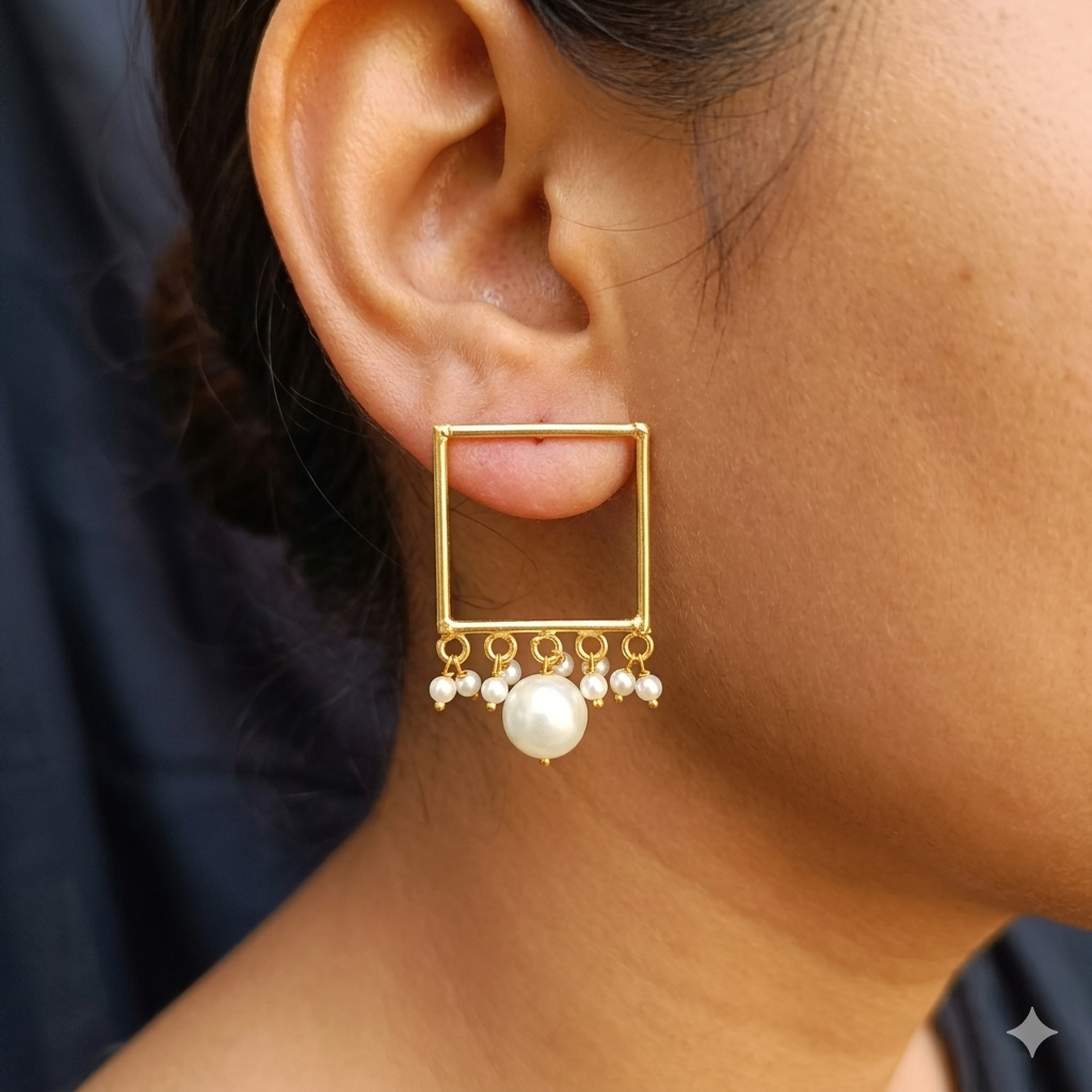 Real sea shell Pearl's with brass studs