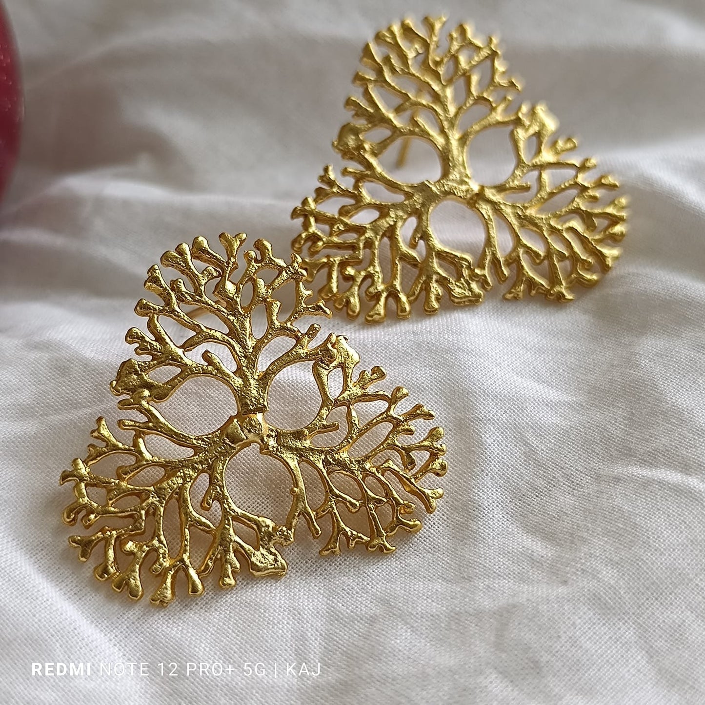 Handmade brass base tree studs