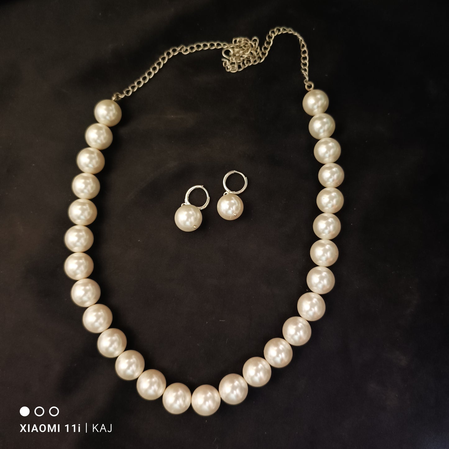 Real sea shell Pearl's neckline set