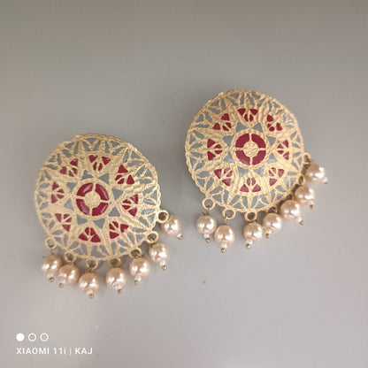Meenakari earrings studs